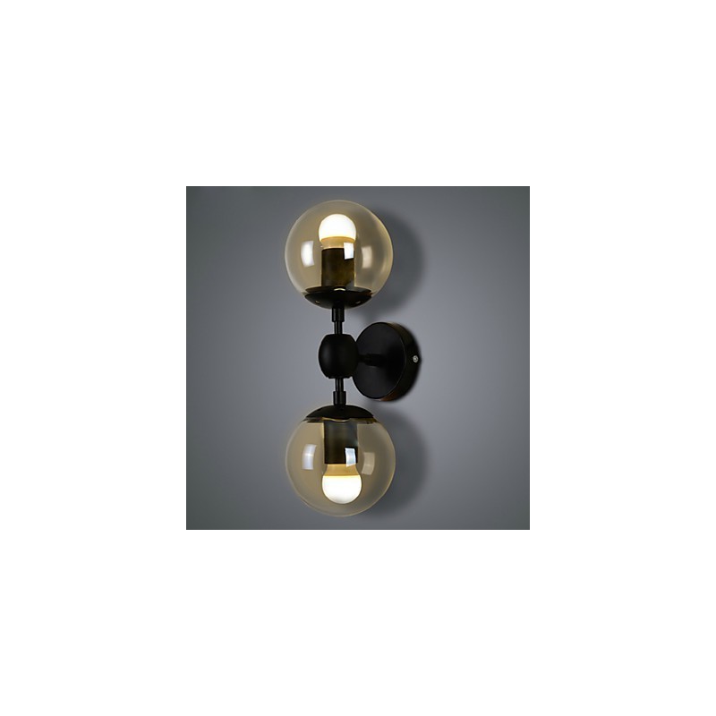 Apliques de pared Bola de cristal Rústico Lodge Metal