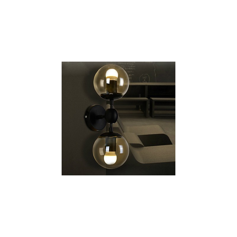 Apliques de pared Bola de cristal Rústico Lodge Metal