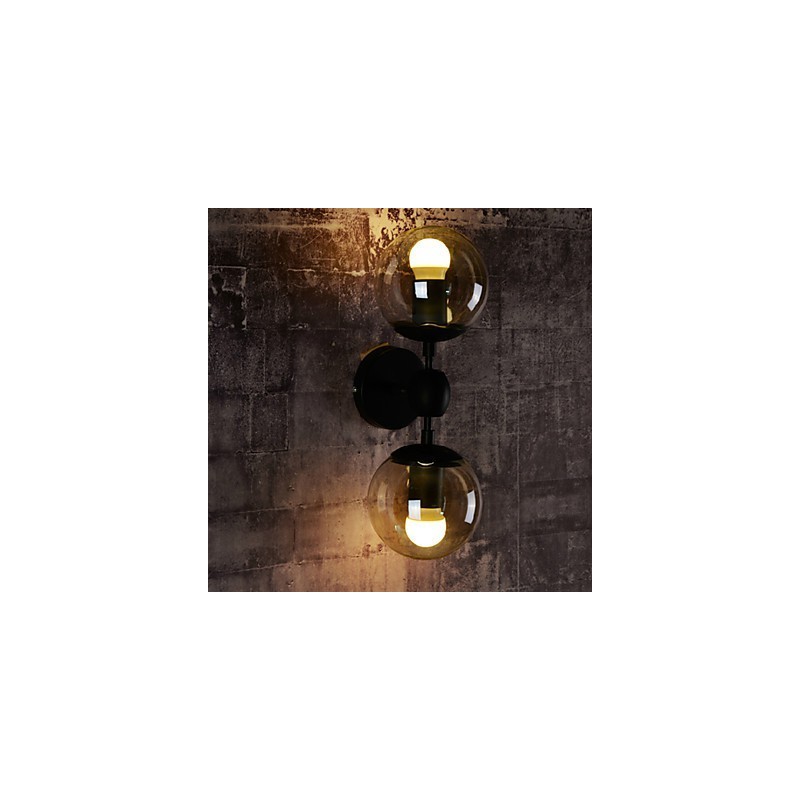 Apliques de pared Bola de cristal Rústico Lodge Metal