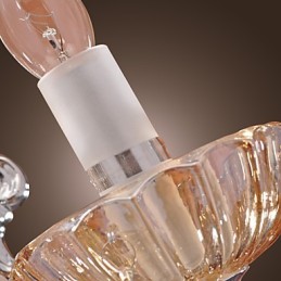 Elegante lámpara de pared de cristal con 2 luces