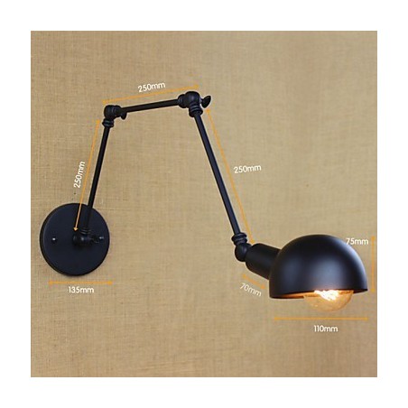 Lámpara de pared de brazo largo estilo industrial retro para pasillo, escaleras, pasillo, hierro forjado, balcón, restaurante y bar. Lámpara de pared de brazo largo estilo industrial retro para pasillo, escaleras, pasillo, hierro forjado, balcón, restaurante y bar.