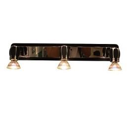 Lámparas de pared negras modernas para baño con 3 luces
