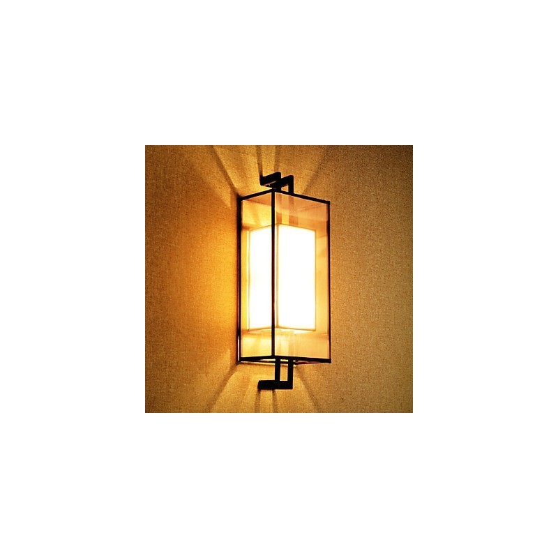 Lámpara de pared de vidrio nórdico rústico retro, aplique de pared para dormitorio, lámpara de pared industrial vintage.