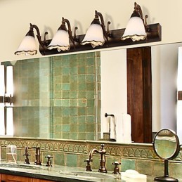 Apliques de pared Iluminación de baño Lámparas de pared de lectura Estilo mini Rústico Lodge Metal