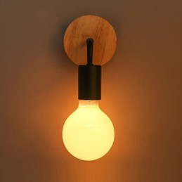 Aplique de pared interior Edison de hierro de 110 V y 220 V para pasillo, escaleras, aplique, bombilla, lámpara, blanco y negro