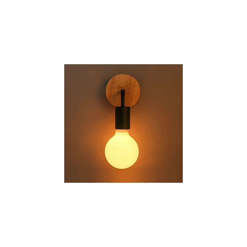 Aplique de pared interior Edison de hierro de 110 V y 220 V para pasillo, escaleras, aplique, bombilla, lámpara, blanco y negro