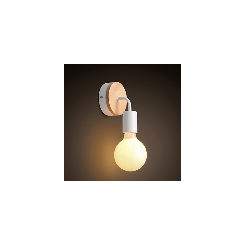 Aplique de pared interior Edison de hierro de 110 V y 220 V para pasillo, escaleras, aplique, bombilla, lámpara, blanco y negro