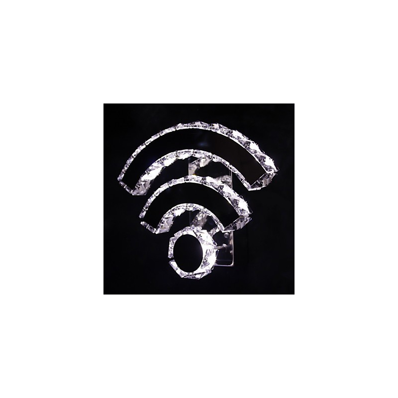 Apliques de pared de cristal con WIFI, cristal, moderno, contemporáneo, para cama, sala de estar, hotel, metal