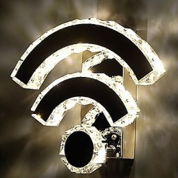 Apliques de pared de cristal con WIFI, cristal, moderno, contemporáneo, para cama, sala de estar, hotel, metal