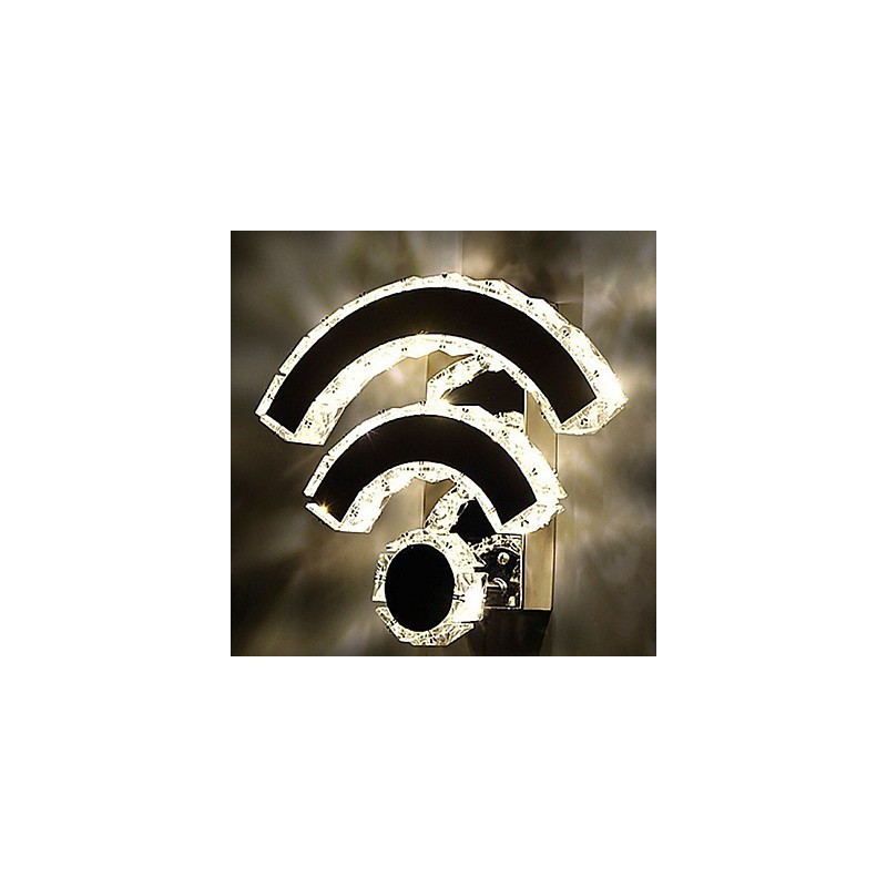 Apliques de pared de cristal con WIFI, cristal, moderno, contemporáneo, para cama, sala de estar, hotel, metal