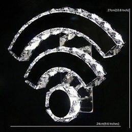 Apliques de pared de cristal con WIFI, cristal, moderno, contemporáneo, para cama, sala de estar, hotel, metal