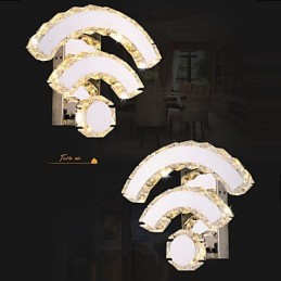 Apliques de pared de cristal con WIFI, cristal, moderno, contemporáneo, para cama, sala de estar, hotel, metal