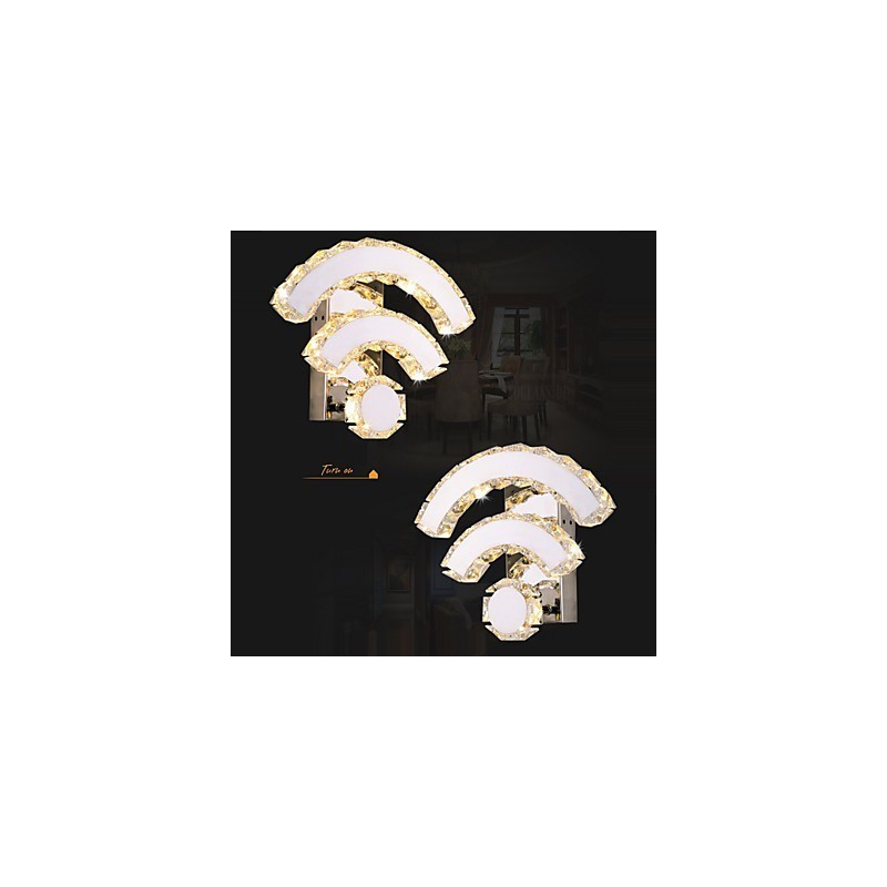 Apliques de pared de cristal con WIFI, cristal, moderno, contemporáneo, para cama, sala de estar, hotel, metal