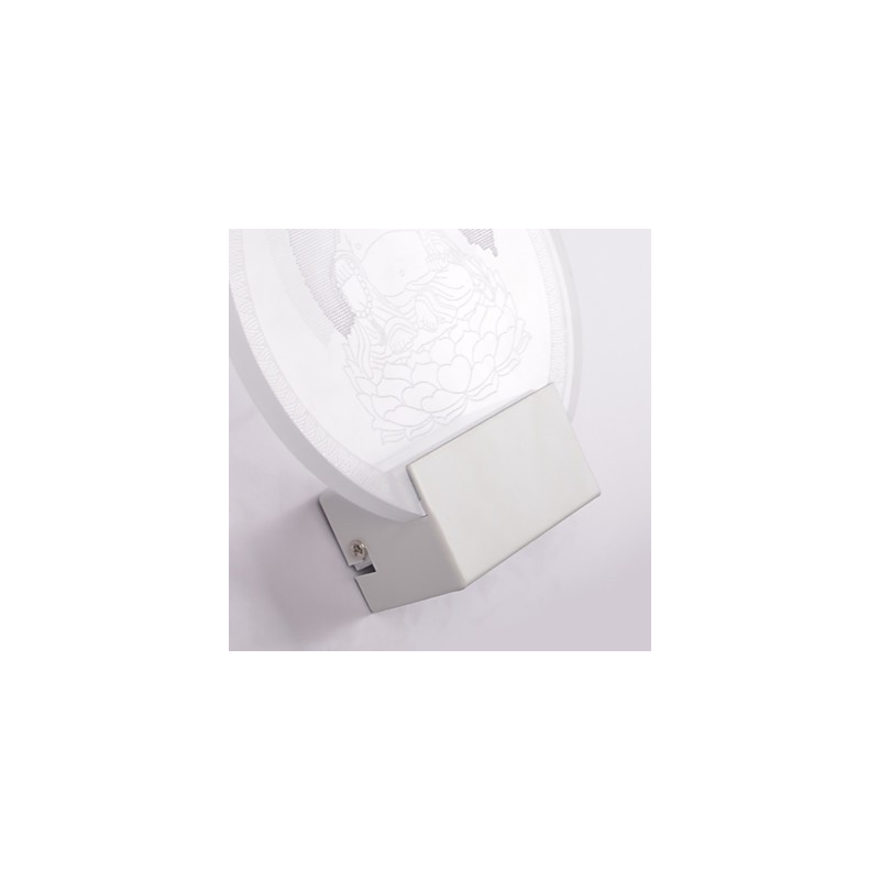 Lámpara de pared acrílica de PVC con chip de luz, moderna y contemporánea de metal.