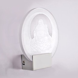 Lámpara de pared acrílica de PVC con chip de luz, moderna y contemporánea de metal.