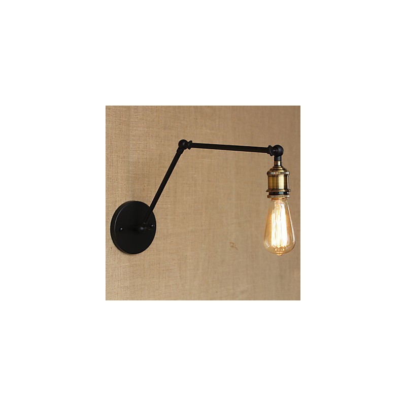 Lámpara de pared con brazo de hierro, estilo country americano moderno y sencillo sin espejo