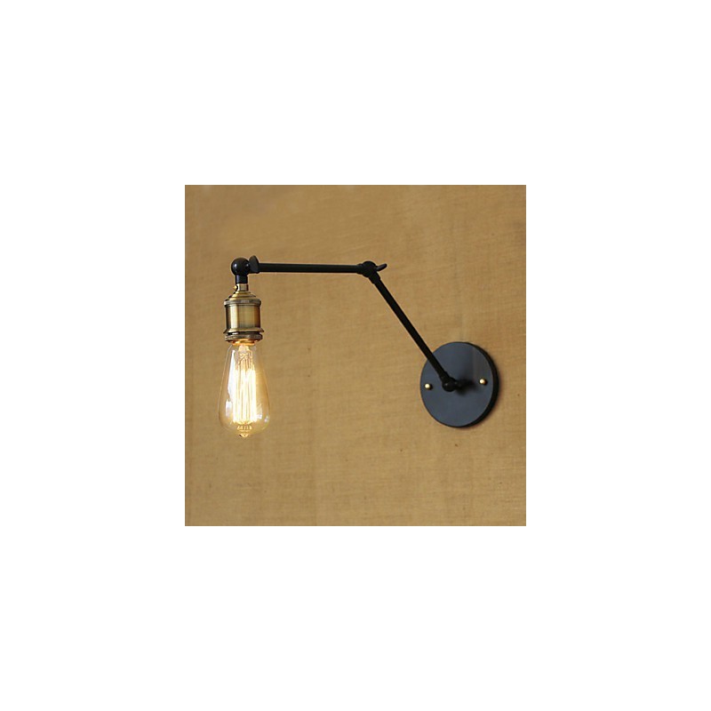 Lámpara de pared con brazo de hierro, estilo country americano moderno y sencillo sin espejo