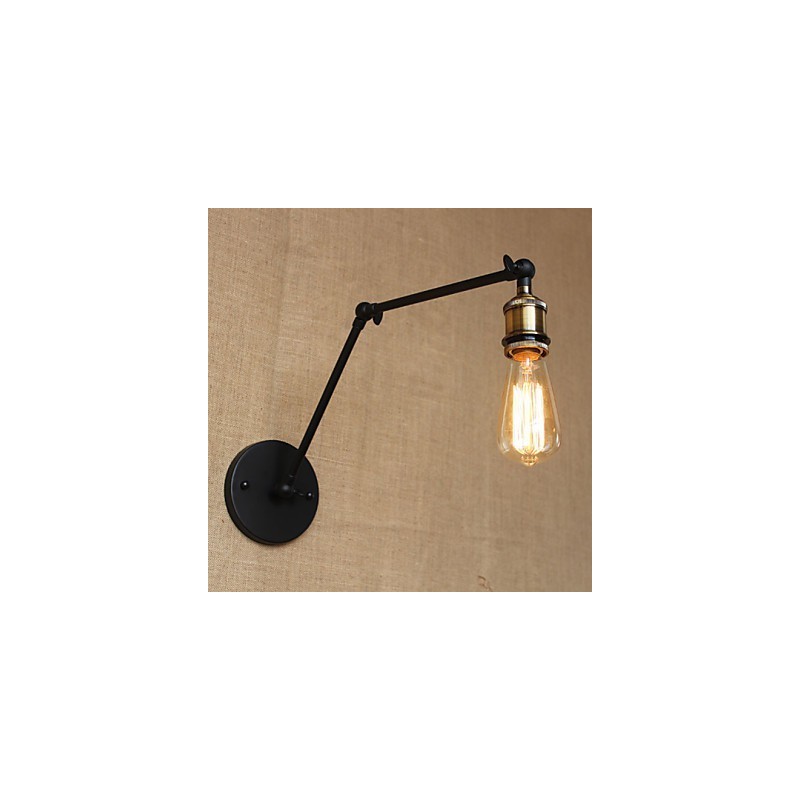 Lámpara de pared con brazo de hierro, estilo country americano moderno y sencillo sin espejo
