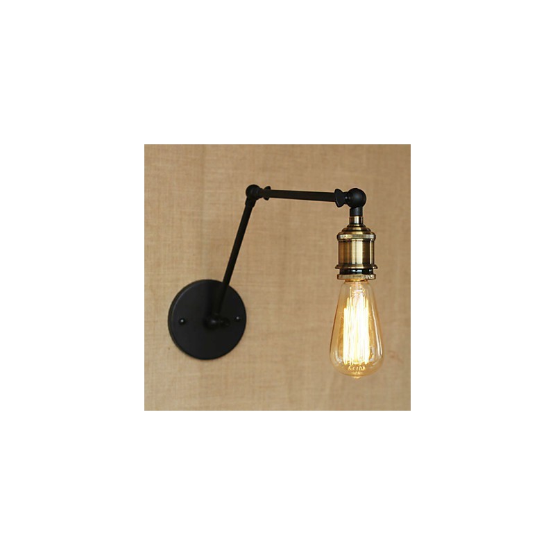 Lámpara de pared con brazo de hierro, estilo country americano moderno y sencillo sin espejo