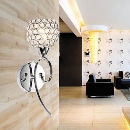 Lámpara de pared de cristal de 1 luz con pintura creativa en hierro