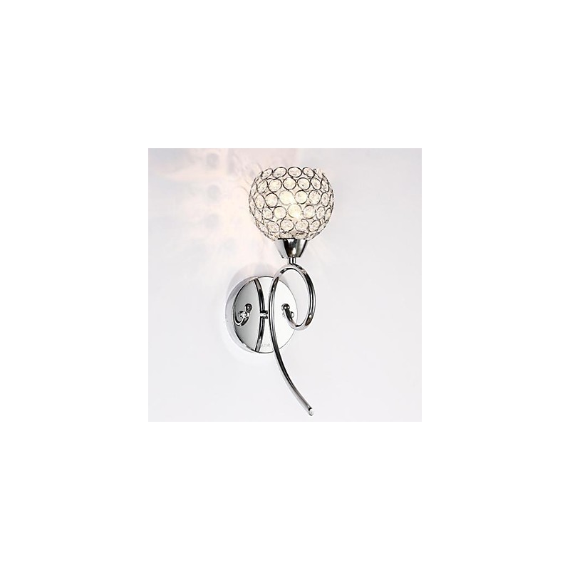 Lámpara de pared de cristal de 1 luz con pintura creativa en hierro