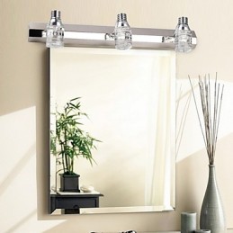Lámpara de pared moderna con pantalla de burbujas de vidrio, estilo espejo frontal