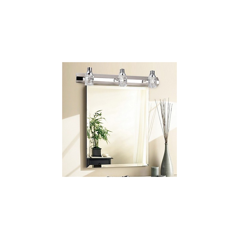 Lámpara de pared moderna con pantalla de burbujas de vidrio, estilo espejo frontal
