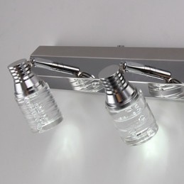 Lámpara de pared moderna con pantalla de burbujas de vidrio, estilo espejo frontal