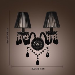 Lámparas de pared de cristal con forma de vela, modernas y contemporáneas.