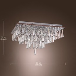Lámpara de techo moderna contemporánea de cristal y otros.