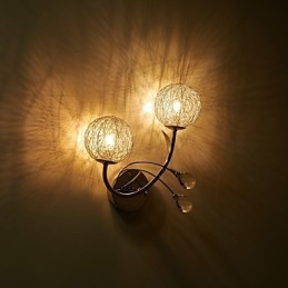 Apliques de pared de cristal estilo mini, modernos y contemporáneos de metal.