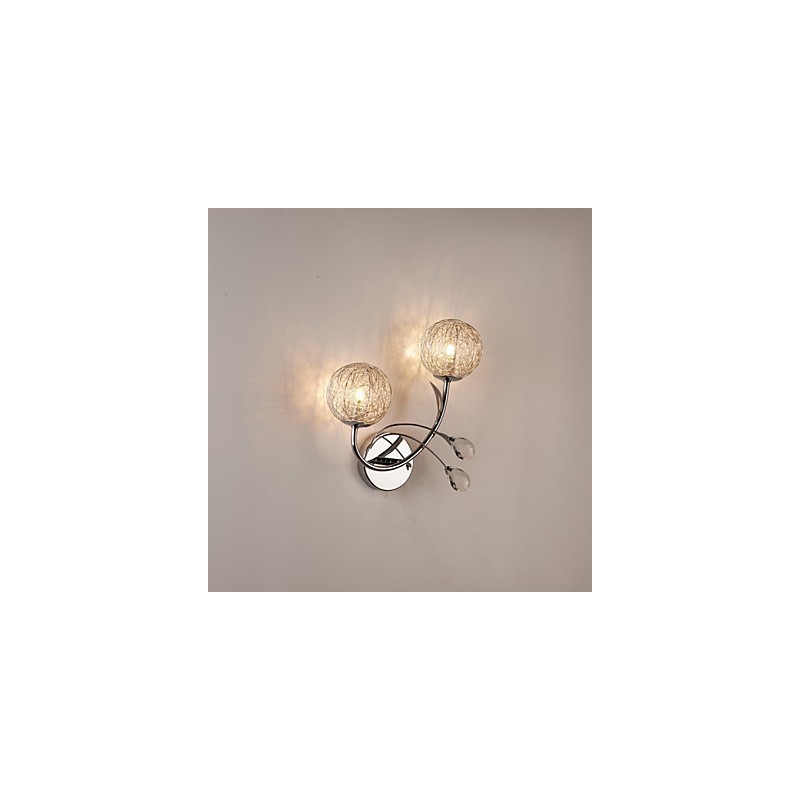 Apliques de pared de cristal estilo mini, modernos y contemporáneos de metal.
