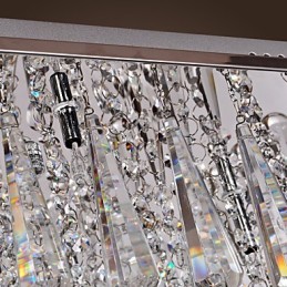 Lámpara de techo moderna contemporánea de cristal y otros.