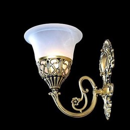 Apliques de pared de bronce con cristal muaré, estilo europeo, retro, clásico, 220 V