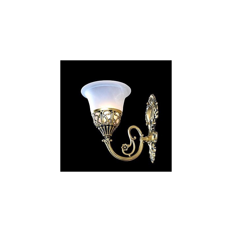 Apliques de pared de bronce con cristal muaré, estilo europeo, retro, clásico, 220 V