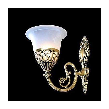 Apliques de pared de bronce con cristal muaré, estilo europeo, retro, clásico, 220 V Apliques de pared de bronce con cristal muaré, estilo europeo, retro, clásico, 220 V