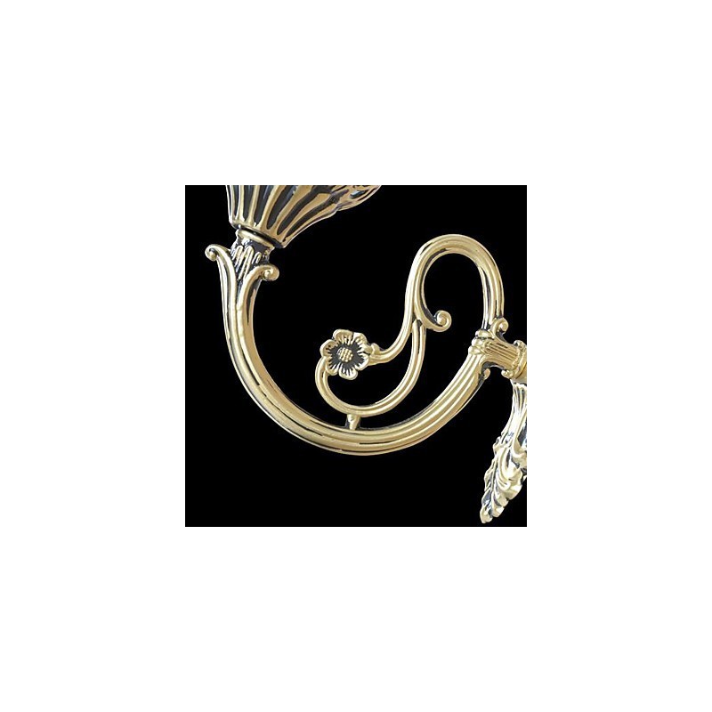 Apliques de pared de bronce con cristal muaré, estilo europeo, retro, clásico, 220 V
