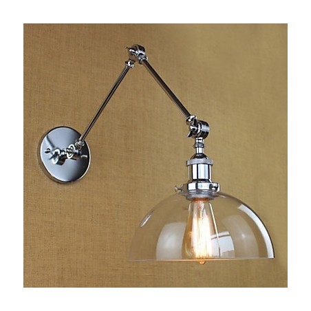 Lámpara de pared retro telescópica de cristal cromado Lámpara de pared retro telescópica de cristal cromado