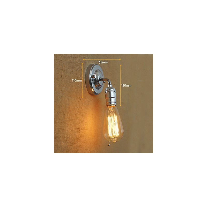 Lámpara de pared estilo rural americano retro estilo Edison con bombillas modernas para pasillo y sala de estar.