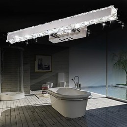 Iluminación de baño de cristal moderna y contemporánea de metal