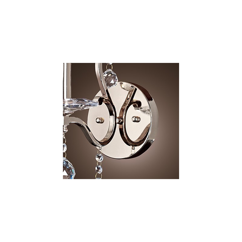 Lámparas de pared de cristal con forma de vela, modernas y contemporáneas de metal.