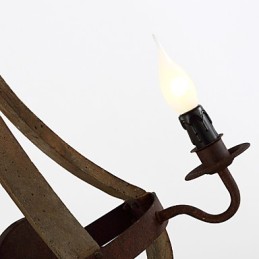 Apliques de pared estilo mini rústico de madera de bambú