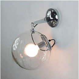 Lámpara colgante de pared con bola de burbuja de cristal moderna con diseño creativo e individualidad