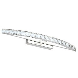 Lámpara de espejo de acero inoxidable y cristal.