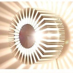 Lámpara de pared de proyección de aluminio tipo girasol redonda empotrada
