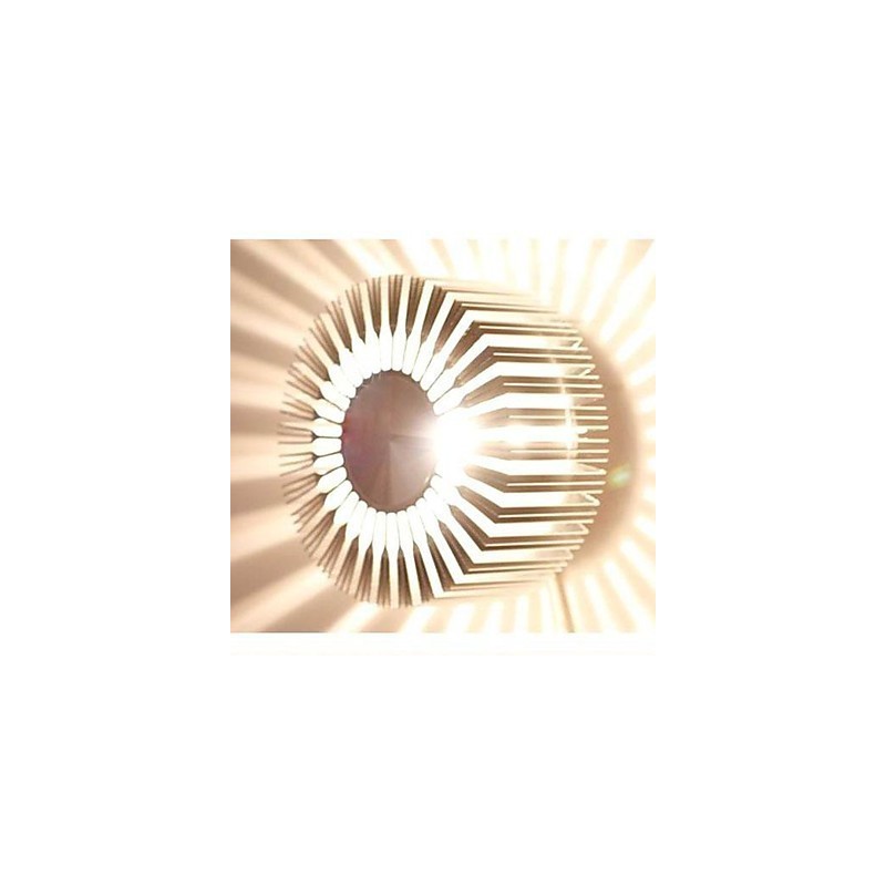 Lámpara de pared de proyección de aluminio tipo girasol redonda empotrada