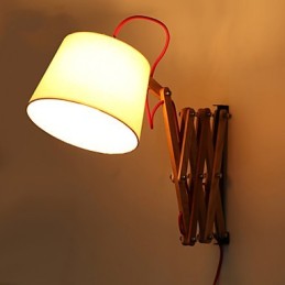 Apliques de pared Lámparas de pared de lectura Estilo mini Tradicional Clásico Madera Bambú