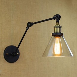Aplique de pared decorativo de vidrio estilo pastoral retro de pueblo mediterráneo, tienda de ropa, restaurante y cafetería.