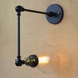 Aplique de pared decorativo de vidrio estilo pastoral retro de pueblo mediterráneo, tienda de ropa, restaurante y cafetería.