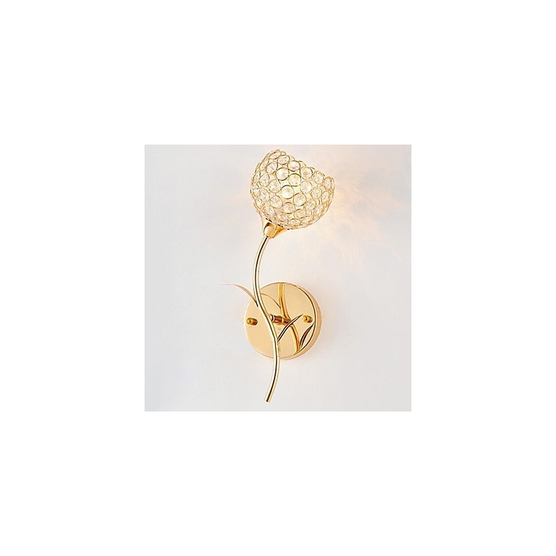 Apliques de pared de cristal de metal contemporáneo moderno